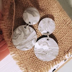 Marbled clay earrings